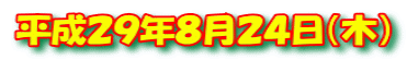 平成２９年８月２４日（木）